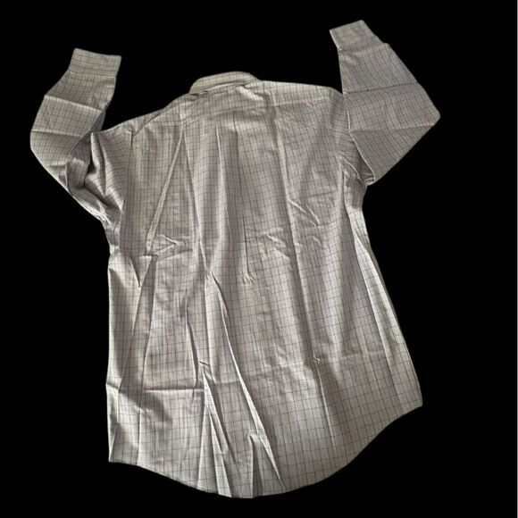 Brooks Brothers 346 White, and Red Dress Shirt with Plaid Pattern - Picture 3 of 9